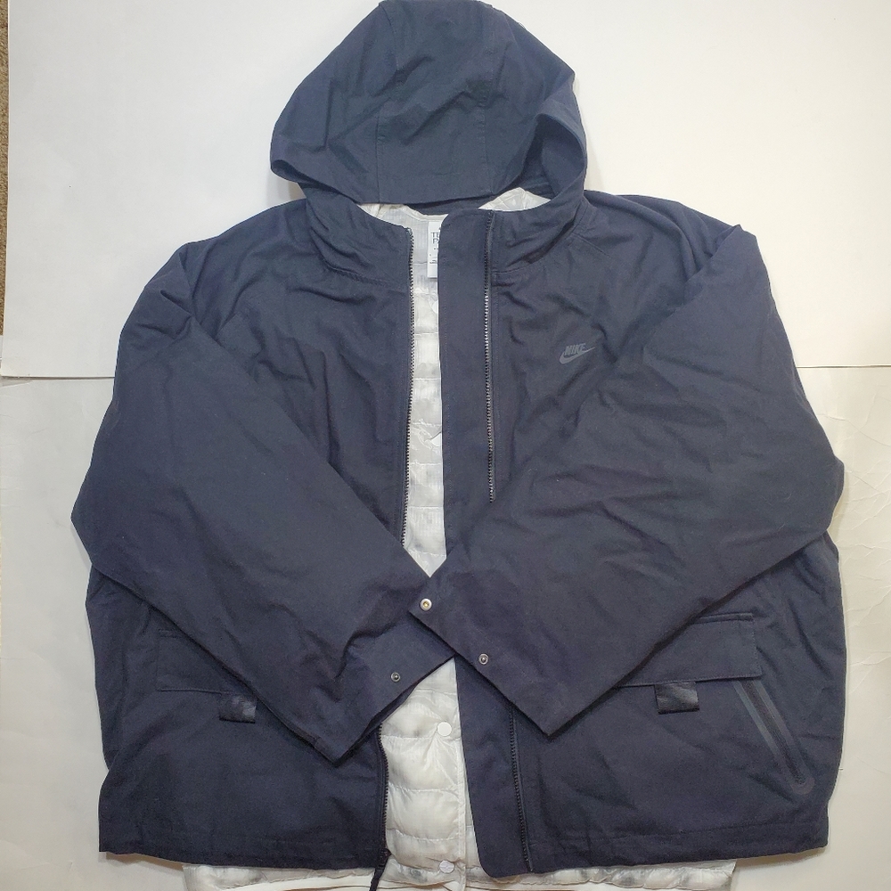 New Women's Large Nike Sportswear Therma-FIT Tech Pack 3 in 1 Full Zip Hooded